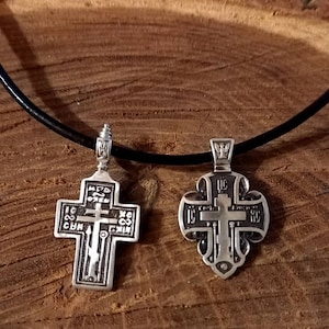 925 Sterling Silver jewelry Slavic Orthodox Christian cross\Silver Old Believer Cross/ Orthodox Cross Brass/Homme Anneau/ Gold kids cross.
