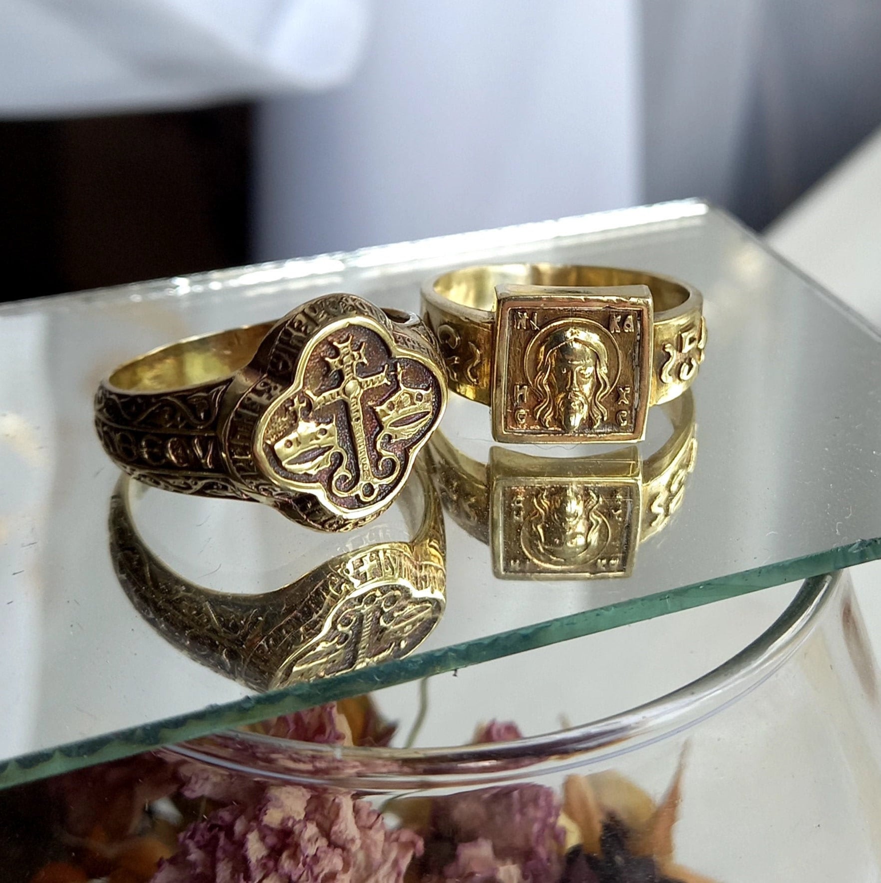 Slavic Rings Jesus Ringunisex Slavic Rings 925 Sterling Silver Jewelry Greek Rite ...