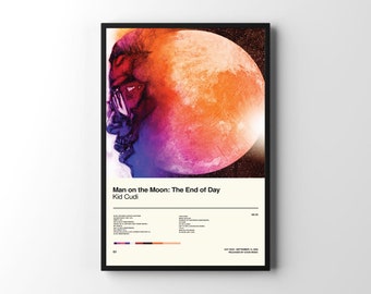 Reprint For Kid Cudi Man on the Moon Art Poster HD Print Wall Decor Multi Sizes