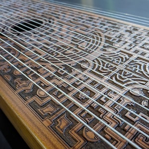 Monochord - 21 Strings ethnic instrument for meditation and music creation. Length - 80 cm/31.5&quot;