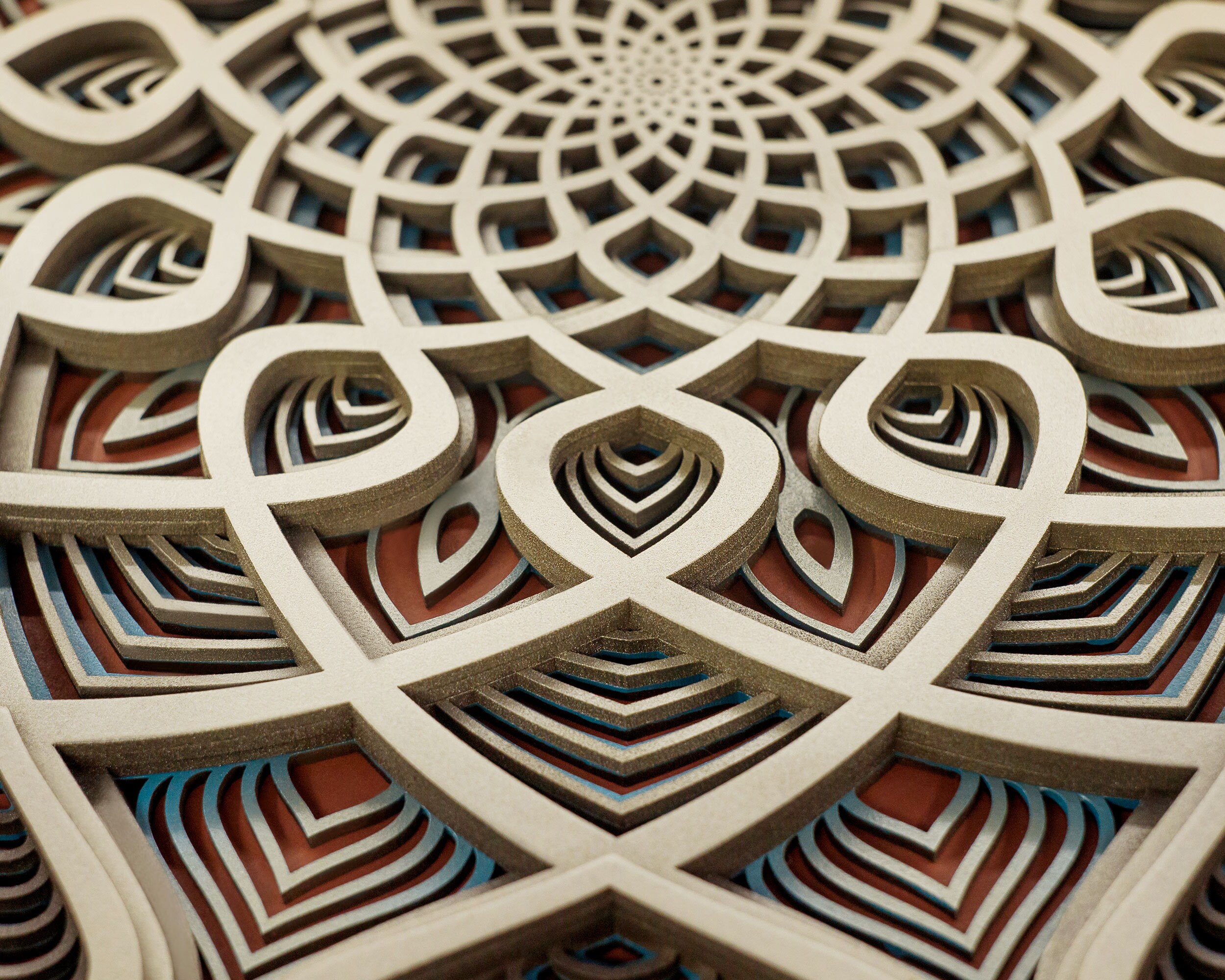 Wall Art Sacred Geometry Mandala "vidya" Hexagonal Wooden Mandala ...