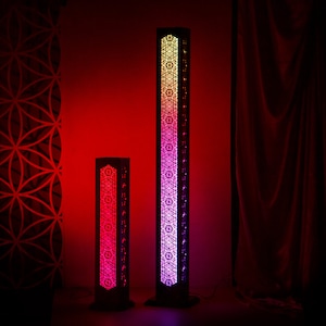 Floor lamp Vertical Luminous, with Smart led, remote control via phone