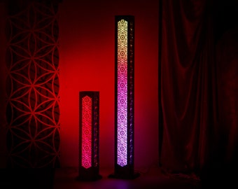 Floor lamp Vertical Luminous, with Smart led, remote control via phone