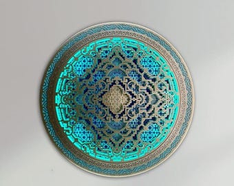 Wall Art 60 сm/24" Sacred Geometry Led Lamp "Entheogen". With an addressable or standard LED RGB strip.
