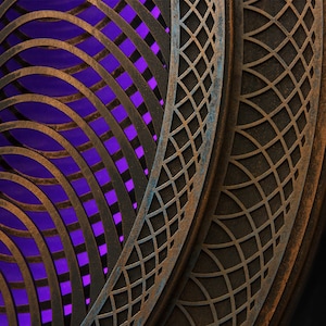 Running Mandala 3D Multilayered &quot;Whisper of the Universe&quot; Led Lamp Wall Art  Sacred Geometry.