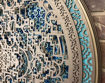 Wall Art 50 сm/20" Sacred Geometry Led Lamp "Entheogen", with Remote Control.