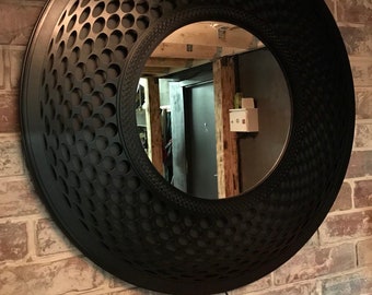 Mirror 90 сm/35 "Innerloop" with LED Lights and remote control, Wall Art. 3D Mandala