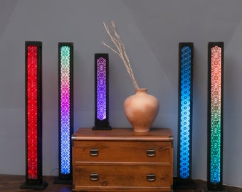 Floor lamp Vertical Pillar with Smart LED via phone