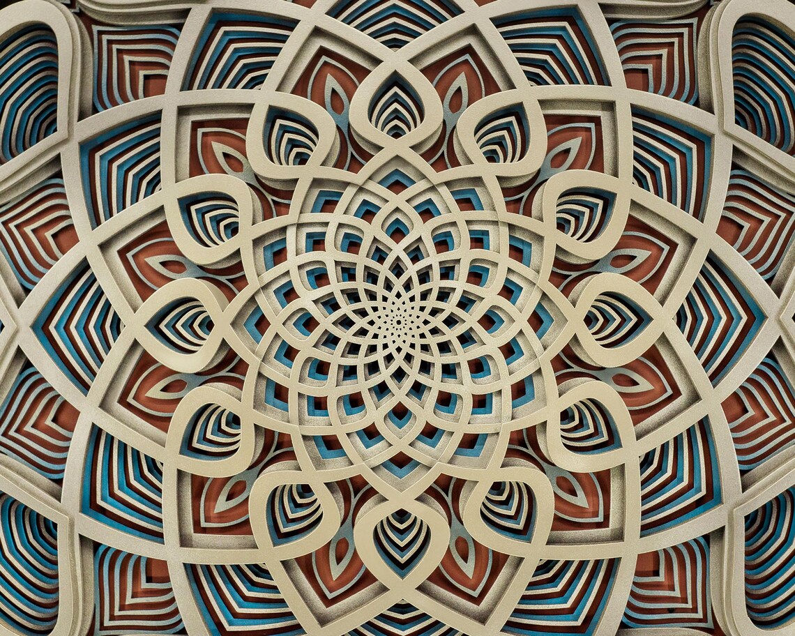 Wall Art Sacred Geometry Mandala Vidya 6 layers | Etsy