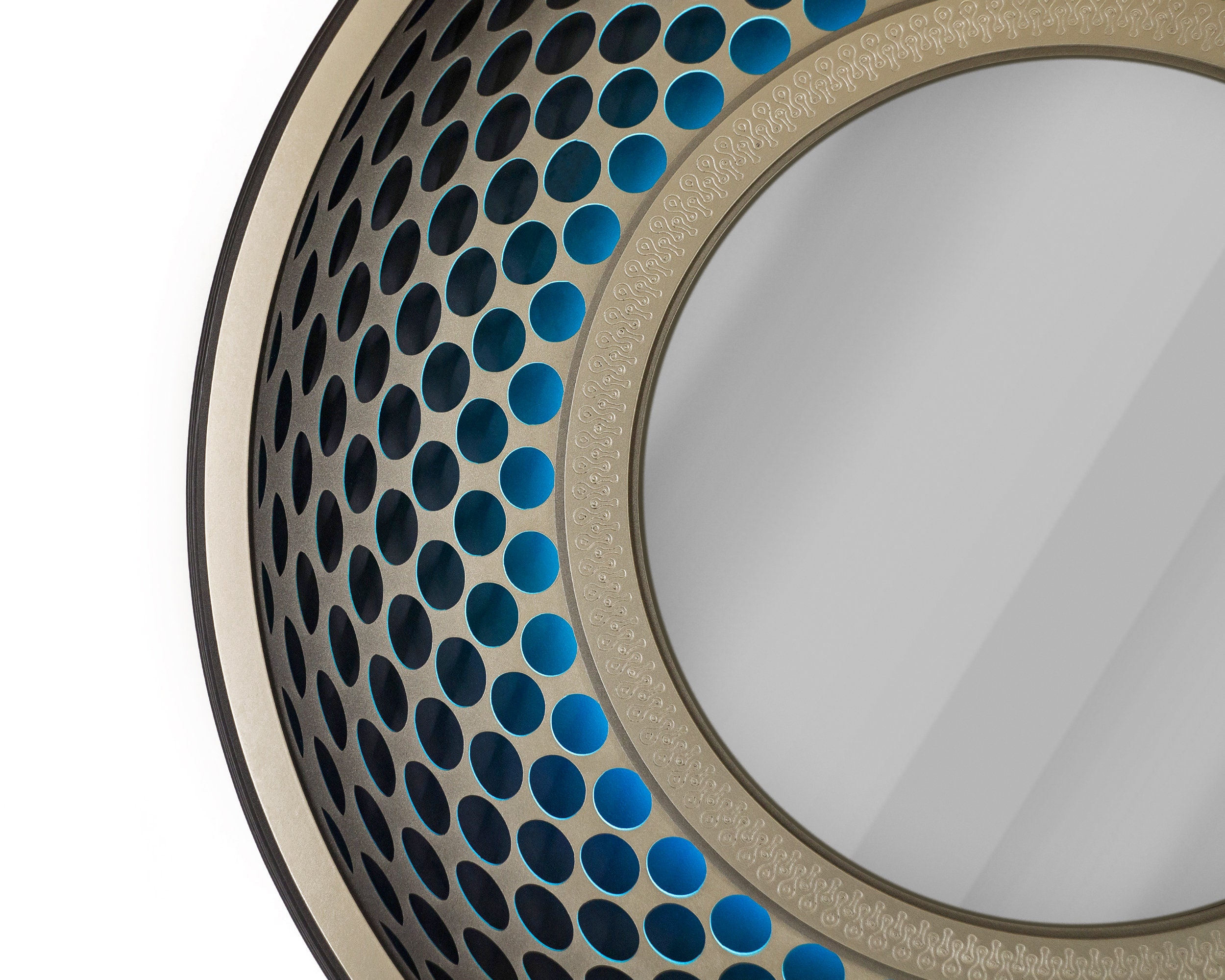 3D マンダラ ミラー「Innerloop」、LED ライトとリモコン付き