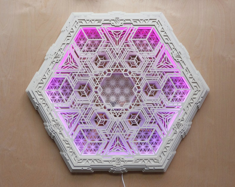 Wall Art Sacred Geometry Led Lamp 