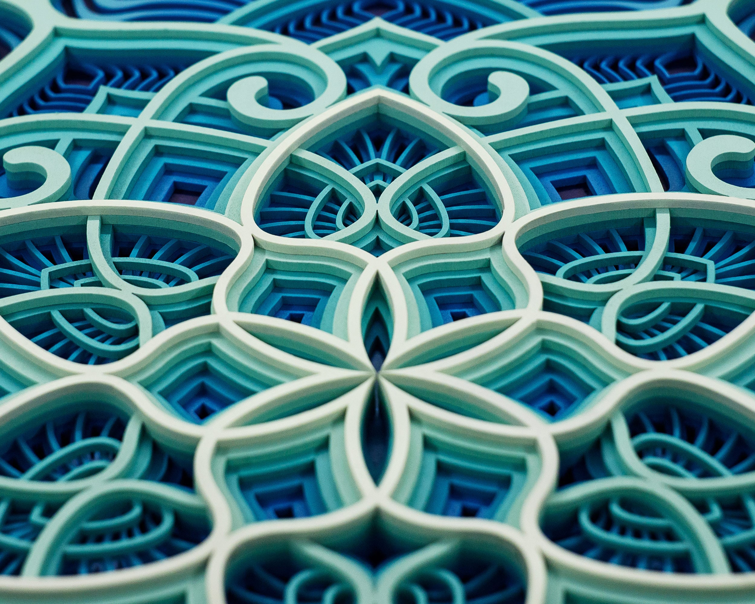 Wall Art Sacred Geometry Mandala "ocean Waves" - Etsy