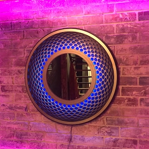 3D Mandala Mirror &quot;Innerloop&quot; with LED Lights and remote control, Wall Art
