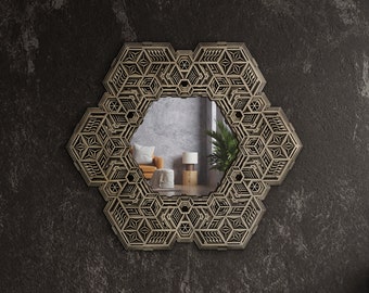 Wall Art Sacred Geometry Mandala Mirror "Zeon"