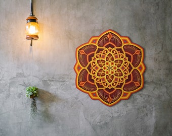 Mandala Multicoloured 3D Art Wall Art Sacred Geometry