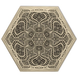 Wall Art 56cm/ 22&quot; Sacred Geometry Mandala &quot;Golden Teacher&quot;