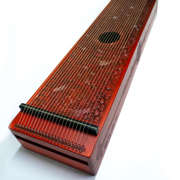 Monochord - 21 Strings ethnic instrument for meditation and music creation. Length - 90 cm / 35.5" Piezo pickup for connecting to speakers