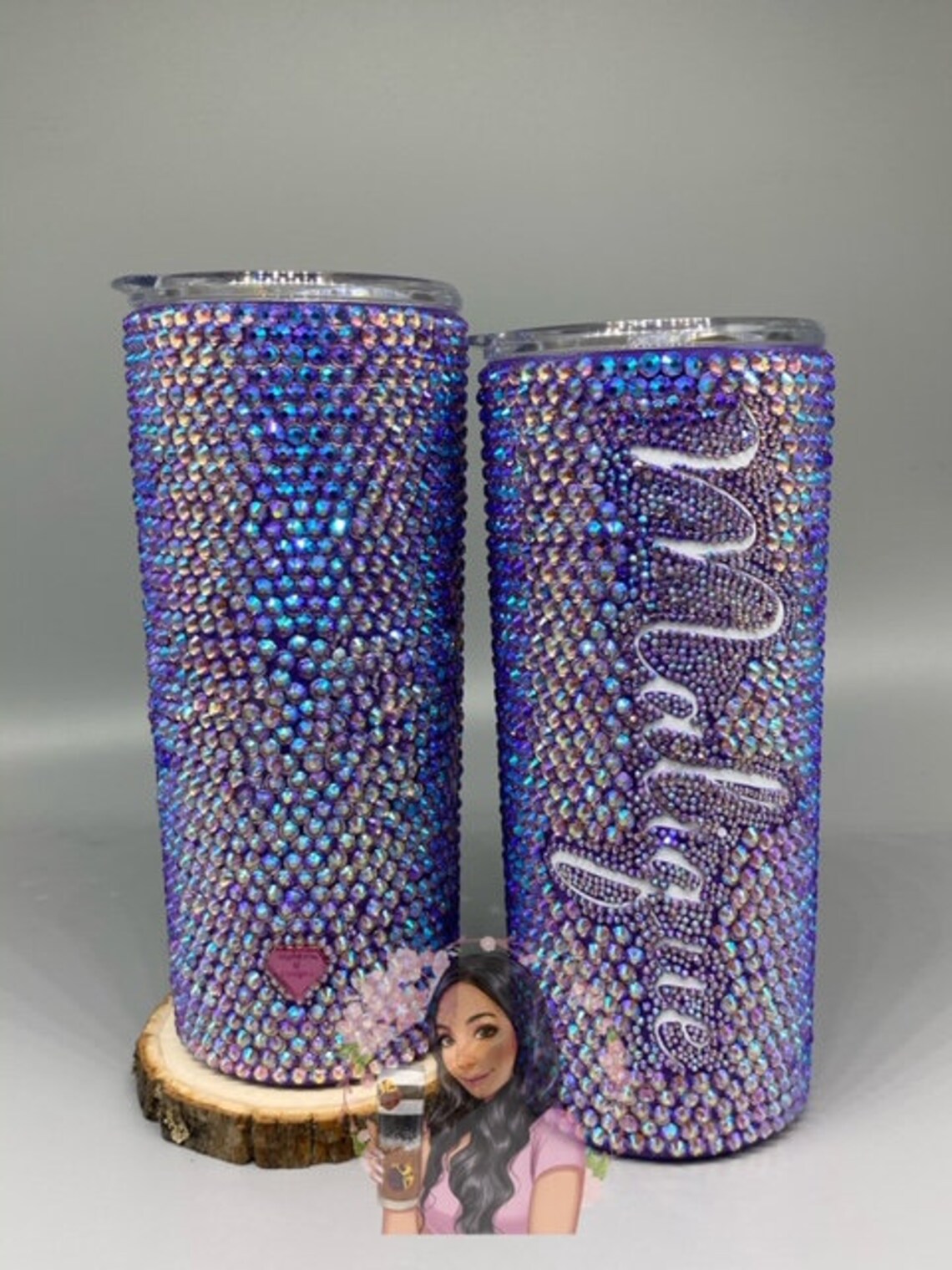 Custom Rhinestone Tumbler Etsy