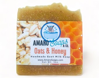 Oats & Honey | goat milk soap | lard soap | goat milk kefir | organic soap | no fragrance