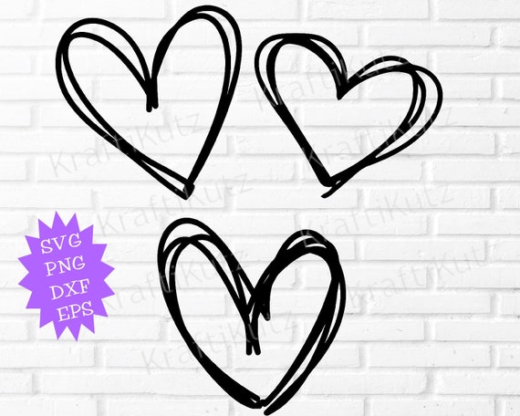 Download Heart bundle svg Doodle Heart svg heart doodles hand drawn ...