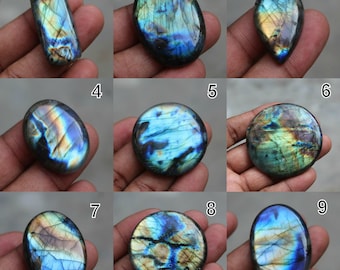 18*18MM Natural Labradorite Oval cabochon CAB Flatback Semi-Precious Gemstone