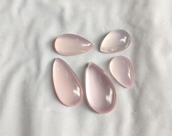 Rose quartz cabochon | Natural Rose quartz smooth cabochon 14x10-22x10 MM | rose quartz cabochon for making jewelry | rose quartz cabochon