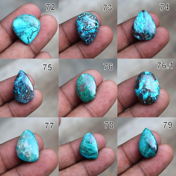 Chrysocalla cabochon for making jewelry Lots of Natural grooved Chrysocolla smooth cabochon chrysocolla grooved macrame