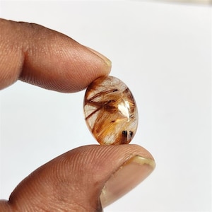 Goldener Rutil, Rutil glatter Cabochon, natürlicher goldener Rutil glatter ovaler Cabochon 19x14 MM, lose Edelstein Cabochon, Rulit für Schmuck