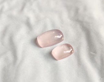 Rose quartz cabochon | Natural Rose quartz smooth cabochon 11x7-15x9 MM | rose quartz cabochon for making jewelry | rose quartz cabochon