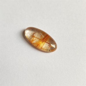 Rutilo dorato, cabochon liscio rutilo, cabochon ovale liscio rutilo dorato naturale 22,5x11 MM, cabochon di pietre preziose sciolte, rulite per gioielli