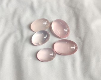 Rose quartz cabochon | Natural Rose quartz smooth cabochon 13x10-16x11 MM | rose quartz cabochon for making jewelry | rose quartz cabochon