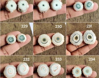 Natural Solar Quartz Pair: Unique Gemstone Earring Supplies