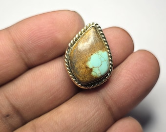 Cabochon turchese numero 8: pietra preziosa ovale liscia (22 x 17 mm)