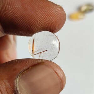 Rutilo dorato, cabochon liscio rutilo, cabochon rotondo liscio rutilo dorato naturale 12,5 MM, cabochon di pietre preziose sciolte, rulite per gioielli