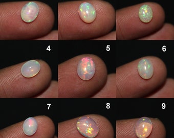 Natural ethiopian welo opal smooth oval cabochon, fire opal cabochon for jewelry, rainbow fire opal