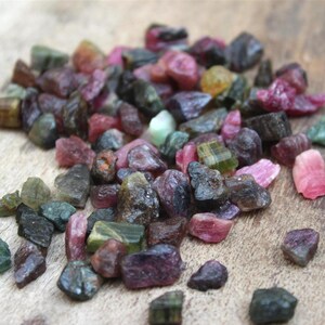 rough tourmaline loose stone | Natural raw Multi tourmaline gemstone 8x6-12x10 MM | pink tourmaline | blue tourmaline | green tourmaline