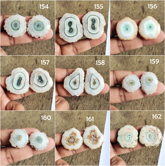 Natural Solar Quartz Pair: Unique Gemstone Earring Supplies