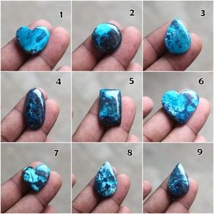 Natuurlijke Shattukite gladde cabochon, shattukite gladde cabochon voor sieraden, shattukite ovaal, shattukite peer