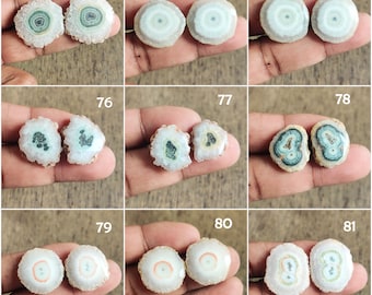 Natural Solar Quartz Pair: Unique Gemstone Earring Supplies