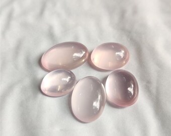 Rose quartz cabochon | Natural Rose quartz smooth cabochon 13x10-18x12 MM | rose quartz cabochon for making jewelry | rose quartz cabochon