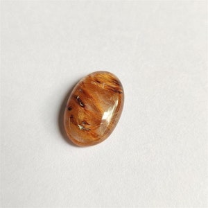 Rutilo dorato, cabochon liscio rutilo, cabochon ovale liscio rutilo dorato naturale 21x14 MM, cabochon di pietre preziose sciolte, rulite per gioielli