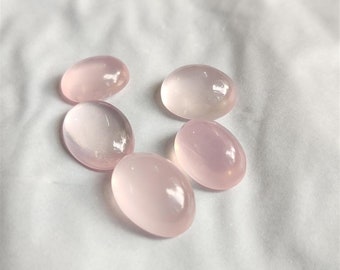 Rose quartz cabochon | Natural Rose quartz smooth cabochon 12x9-15x11 MM | rose quartz cabochon for making jewelry | rose quartz cabochon