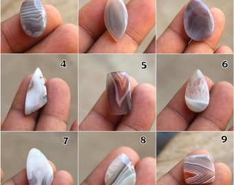 Pendentif Cabochon En Agate Du Botswana Naturelle - 26 Carats - Neuf Avec étiquettes