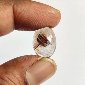 Gouden rutiel, Rutiel gladde cabochon, natuurlijke gouden rutiel gladde ovale cabochon 17.5x13 MM, losse edelsteen cabochon, ruliet voor sieraden
