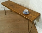 bench bedroom bench kitchen mid century dine table bench entryway bench solid wood with hairpin legs many choices of color