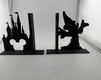 Bookends, Cartoon Mouse 02 / Fantasy / Pair or single bookend, available in a range of colours. Silhouette