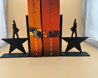 Bookends, Hamilton The Musical, Pair or single bookend, available in a range of colours. Silhouette
