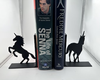 Bookends, Unicorn, Pair or single bookend, available in a range of colours. Silhouette