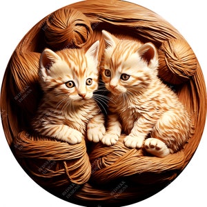 3D Illusion Cute Kitten | Arquivo de gravação a laser PNG | Arquivo Lightburn | Kitten 01
