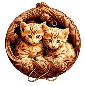 3D Illusion Süßes Kätzchen | Lasergravur Datei PNG | Lightburn-Datei | Kätzchen 06